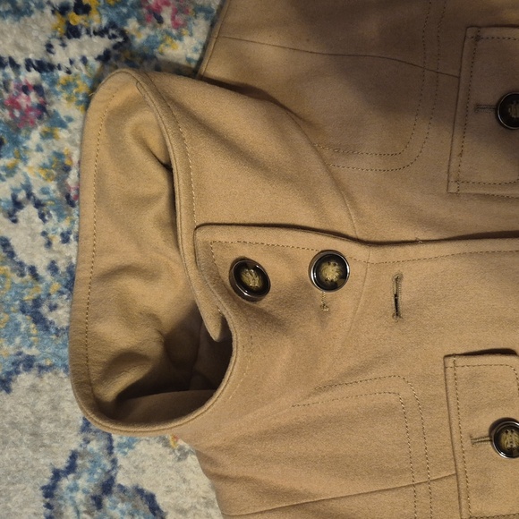 Kenneth Cole New York Classic Camel Wool Coat - Picture 5 of 9